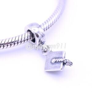 Authentic PANDORA Silver Graduation Hat Charm - 790270